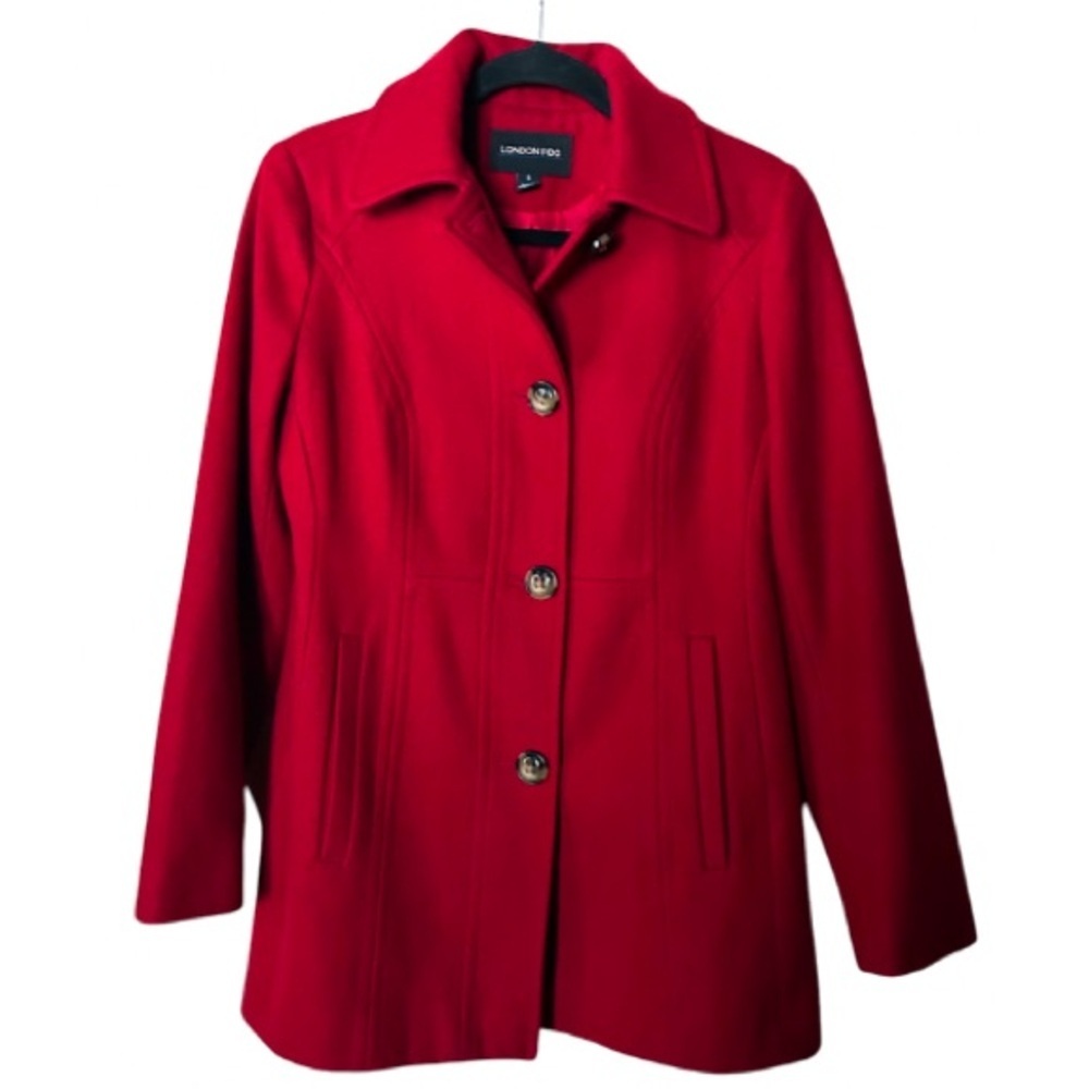 London Fog wool blend Red Women's Coat S - Picture 3 of 9
